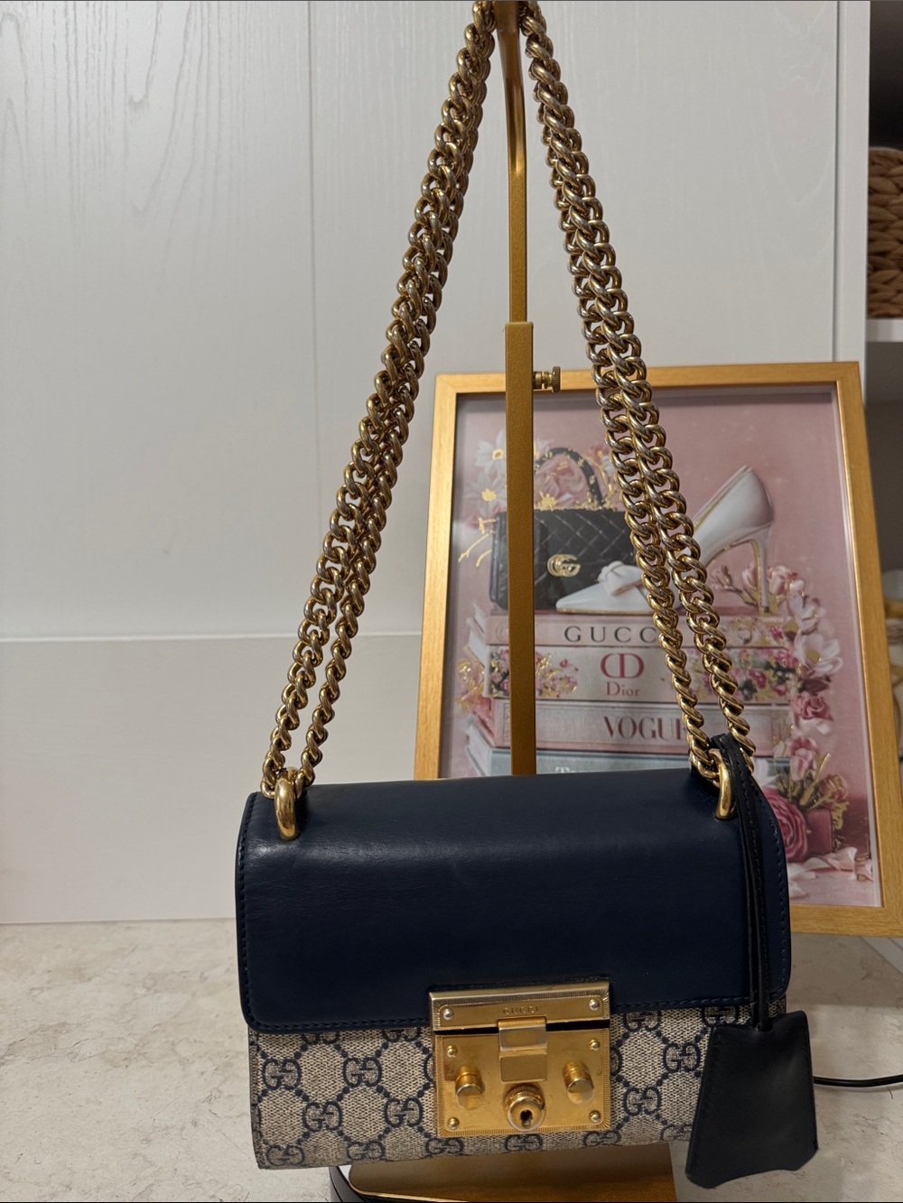 Gucci tri colored padlock shoulder/crossbody bag with Dusty